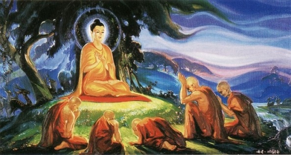 Budha e os cinco monges